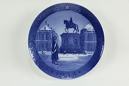 Royal Copenhagen Blue & White Christmas Plate 1954 #34664