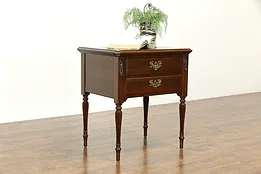 Cherry Traditional Vintage Lamp Table or Nightstand, Ethan Allen  #34693