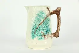 Victorian Style Majolica Hand Painted Pitcher #35263