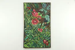 Garden of Flowers Original Oil Painting Konigsberg 1983 63" #33642