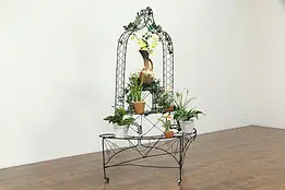 Victorian Antique 1900 Planter Wire Plant Stand #35435