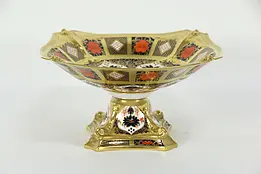 Traditional Imari Royal Crown Derby Square Footed Centerpiece Bowl #35555