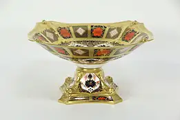 Traditional Imari Royal Crown Derby Square Footed Centerpiece Bowl #35555