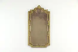 Baroque Design Vintage Hall Mirror, Gold Pierced Frame #35084