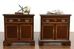 Pair of Traditional Vintage Mahogany Nightstands or End Tables, Drexel #35999