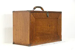 Oak Antique 1915 Machinist, Jewelry or Collector Chest, 8 Drawers #35389