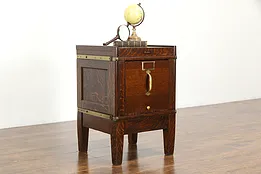 Oak Quarter Sawn Antique Single Stacking File Cabinet, Signed Globe #36409