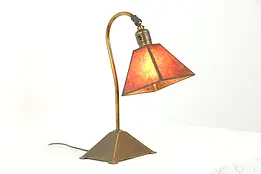Craftsman Antique Desk Lamp, Mica Shade, NYLF Chicago Pat 1929 #36528