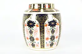 Old Imari Covered Large Tea Jar, English Royal Crown Derby #36548