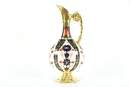 Old Imari Footed Ewer or Pitcher, English Royal Crown Derby #36551