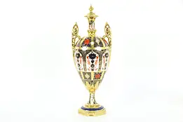 Old Imari Footed Urn with Handles, English Royal Crown Derby  #36552