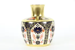 Old Imari Vase or Sake Bottle, English Royal Crown Derby, Hairline Crack #36560