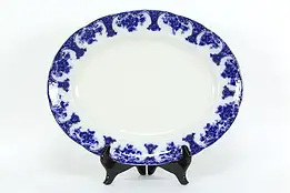 Victorian Flow Blue Antique Farmhouse 18" Platter, Regent England #36562