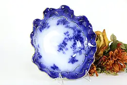 Flow Blue American Antique China 9.5" Bowl, La Belle #36570