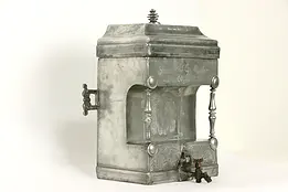 Swiss Pewter Antique Lavabo Holy Water Tank, Hanns Prisker 1687 #35818