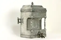 Swiss Pewter Antique Lavabo Holy Water Tank, Hanns Prisker 1687 #35818