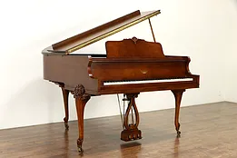 Art Case Walnut 54" Vintage Baby Grand Piano & Bench 1937 Gulbransen #36895