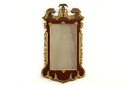 Georgian Federal Design Antique 1870 Centennial Mirror, Gold Eagle #36968