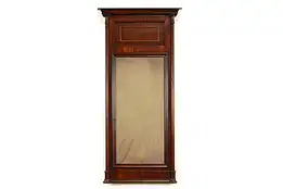 Empire or Biedermeier Antique Scandinavian Mahogany Hall Mirror #36873