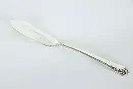 Sterling Silver Heirloom Damask Rose Master Butter Knife 7" #37196