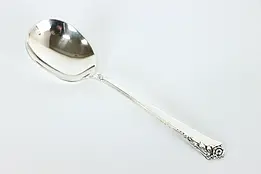Sterling Silver Heirloom Damask Rose Jelly Spoon Sugar Shell 6" #37225