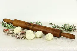 Antique Hand Carved Farmhouse Wooden Kitchen Rolling Pin #37230