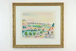 Pont Neuf de Paris Signed Vintage Print 190/250 Jean Claude Picot 39 1/2" #37044