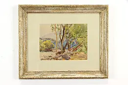 Big Tujunga Canyon Original Watercolor Painting Jessie Watson 1938 24" #37389