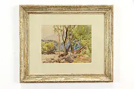 Big Tujunga Canyon Original Watercolor Painting Jessie Watson 1938 24" #37389