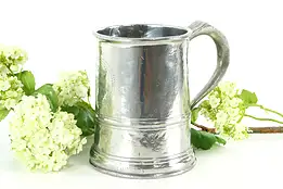 Victorian English Pewter Quart Mug or Tankard, Dog & Fox Wimbledon #37472