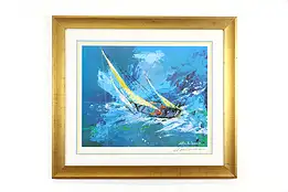 Sailing Signed Serigraph Print, Signed LeRoy Neiman 1977 36 1/2" #36605