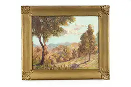 Sunshine & Forest Shadows Antique Original Oil Painting Camila Kenyon 26" #37387