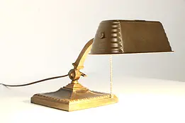 Bronze Base Adjustable Art Deco Antique Desk Lamp #37722