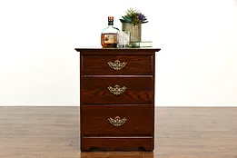 Oak Antique Nightstand, End Table or Office Cabinet #37807