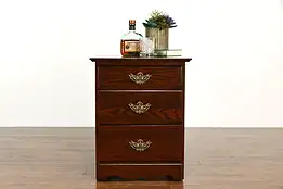 Oak Antique Nightstand, End Table or Office Cabinet #37807