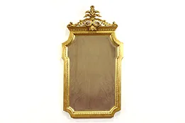 Italian Baroque Style Gold Vintage Beveled Wall Mirror, La Barge, 58 1/2" #38610