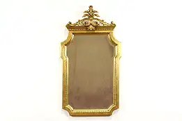 Italian Baroque Style Gold Vintage Beveled Wall Mirror, La Barge, 58 1/2" #38610