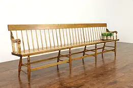 Maple and Birch Country Farmhouse Antique Deacons Long Bench #38633