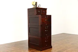 Mahogany Stacking Antique Legal or Letter Office or Library File Cabinet #37087