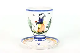 Quimper Hand Painted Egg Cup, Brittany France #38855