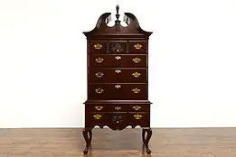 Georgian Style Vintage High Boy or Tall Chest on Chest, Henkel Harris #38271