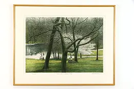 Early April Central Park Original Print on Paper, Signed Altman 33.5" #38444
