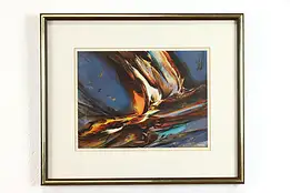 Cosmic Forces Original Vintage 1975 Lithograph Leonardo Nierman 19" #38859