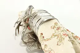 Victorian Antique Silverplate Bird Napkin Ring, Engraved Mother, Meriden #39202