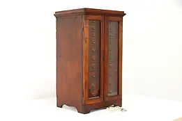 Farmhouse 20 Drawer Antique Jewelry Chest or Miniature Collector File #38365