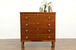 Sheraton Antique 1825 Cherry Chest or Dresser #34026