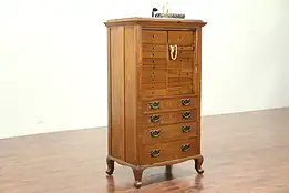 Dental, Jewelry or Collector Cabinet, Oak 1895 Antique, 23 Drawers #29205