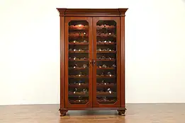 Cherry Lighted 100 Bottle Wine Cabinet, Morgan Design, Holland MI #31108