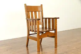 Arts & Crafts Mission Oak Quarter Sawn Antique Craftsman Chair #31564