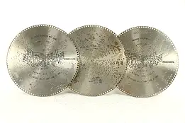 Regina Music Box Group of 3 Antique 15 1/2" Disks, Veterans March & More #30751